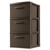 3 Drawer Weave Tower, Plastic Decor Drawers with Pull Handles - 2 of 2