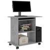 vidaXL Computer Desk Concrete Gray 31.5 in.x19.7 in.x29.5 in. Engineered Wood - 3 of 4