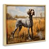 Stupell Industries White Spotted Bird Dog Floating Frame Canvas Art, Gold, 31" x 25" - 2 of 4
