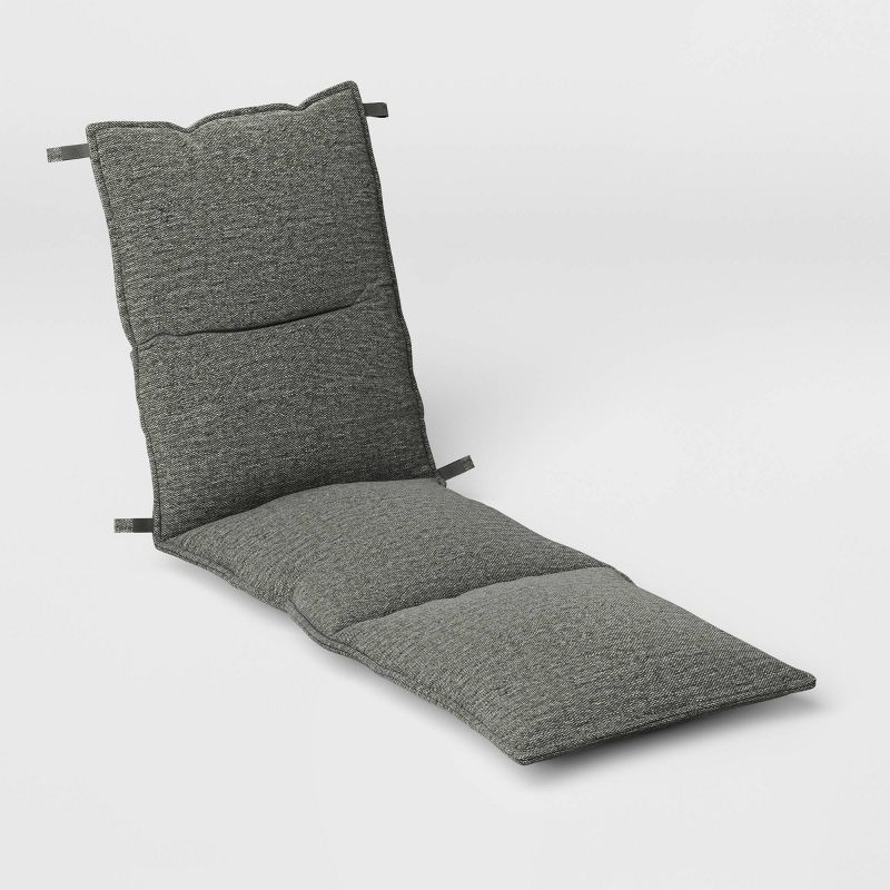 78"x24" Heathered Outdoor Chaise Lounge Cushion - Threshold™, 1 of 7