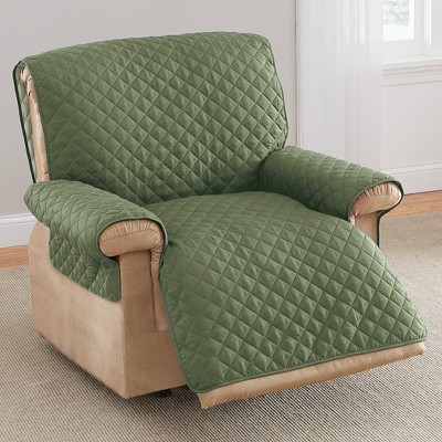Olive and Sage Quilted Jumbo Recliner Cover