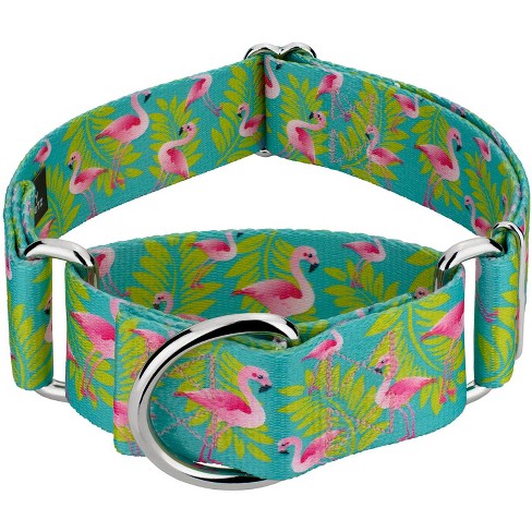 Country Brook Petz 1 1/2 Inch Flamingos Martingale Dog Collar - image 1 of 4