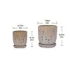 Wooakway 7" Dia Outdoor Indoor Ceramic Planter Pot Decorative Planter with Drainage Hole Patio Flower Pot - 4 of 4