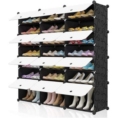 Coucheta 7-Tier Foldable Shoe Rack - Space Saving Storage Organizer for Shoes, Clothes & Toys