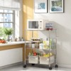 Slim Rolling Cart Utility Carts Heavy Duty Commercial Grade Utility Cart Wire Rollings Carts Steel for Kitchen - 2 of 4