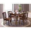 5-Piece Mahogany Finish Solid Wood Top - Dining Room Set - Seats-4 - 2 of 4