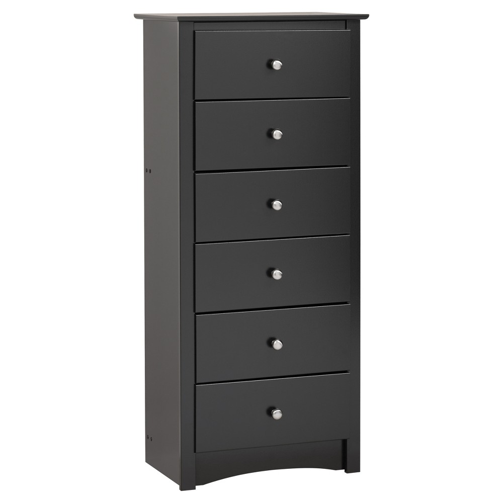 Photos - Dresser / Chests of Drawers 6 Drawer Chest of Drawers Black - Prepac