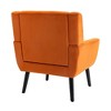 NicBex Modern Soft Accent Chair Wood Frame Ergonomics Lounge Chair Modern Reading Chair Comfy Chair for Living Room, Blue - 4 of 4