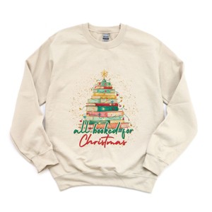 All Booked For Christmas Sparkle - Women's Graphic Sweatshirt - 1 of 4