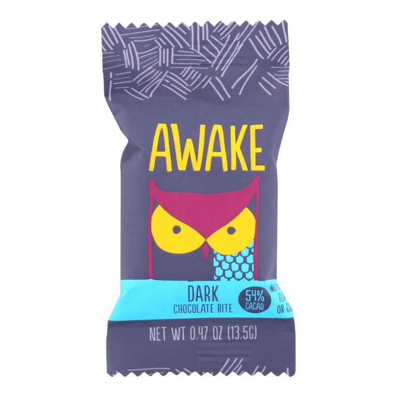 Awake Dark Chocolate Bites 54% Cacao - Case of 50/.47 oz, 2 of 8