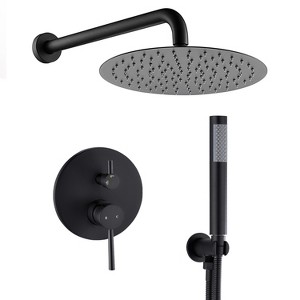 PROOX 2-Handle 2-Spray Round High Pressure Shower Faucet with 10 in. Rain Shower Head - 1 of 4