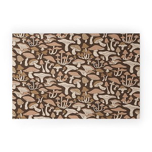 Avenie Mushrooms In Neutral Brown Welcome Mat -Society6 - 1 of 3