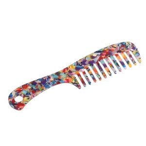 Unique Bargains Anti-Static Hair Comb Wide Tooth for Thick Curly Hair Hair Comb Detangling Comb For Wet and Dry Beige 1 Pcs - 1 of 4