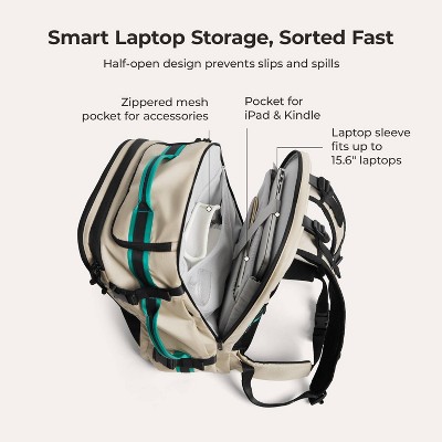 Bagsmart Blast Pro 40L Travel Backpack - Beige — фото 7