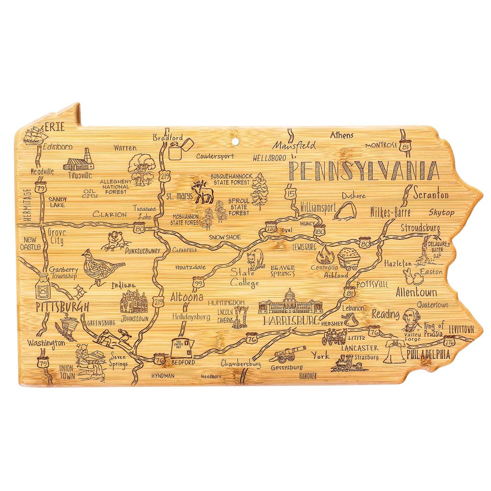 Totally Bamboo Destination Pennsylvania Serving and Cutting Board