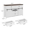 Dresser for Bedroom with 5 Drawers, 48" Tall Chest of Drawers, Closet Dresser with Storage Cabinet - 3 of 4