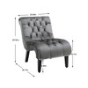 Ridstar Upholstered Modern Velvet Accent Chair With Wooden Legs For Reading, Living Room-Silver - 2 of 4