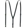 CTM Faux Leather Slim Clip-End Suspenders - 3 of 4