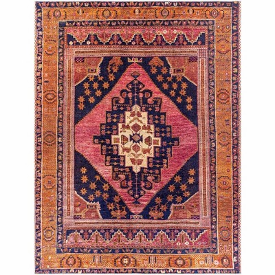 Mark & Day Western Springs Washable Woven Indoor Area Rugs Coral