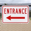 Unique Bargains Aluminum Reflective Rust Free Waterproof Left Arrow Entrance Sign 1 Pc - 4 of 4