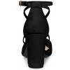 Allegra K Women's Pointed Toe Buckle Cross Strap Chunky Heels Pumps - 4 of 4