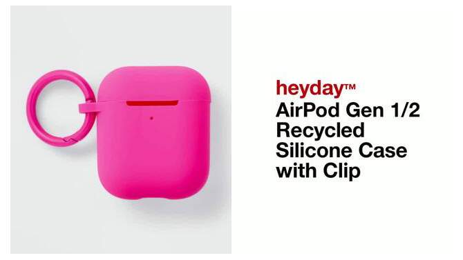 Apple AirPods (1/2 Generation) Recycled Silicone Case with Clip - heyday™, 2 of 5, play video