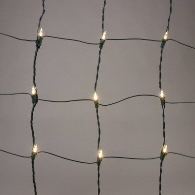 Philips 100ct 5' x 4' Christmas LED Super Bright Mini Net Lights Warm White with Green Wire