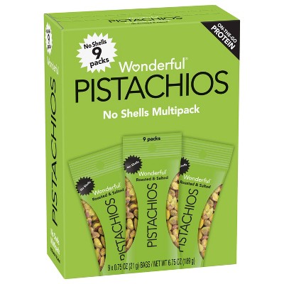 Wonderful No shell Roasted Salted Pistachios Multipack - 0.75oz
