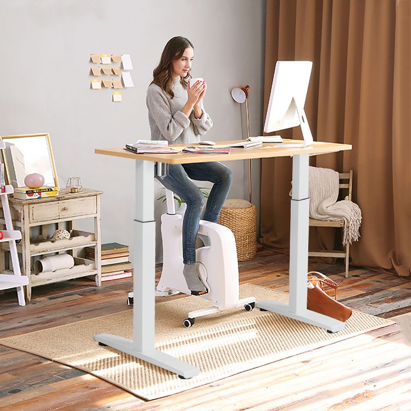 Costway Electric Stand Up Desk Frame Single Motor Height Adjustable w/ Controller White\Black, 2 of 11