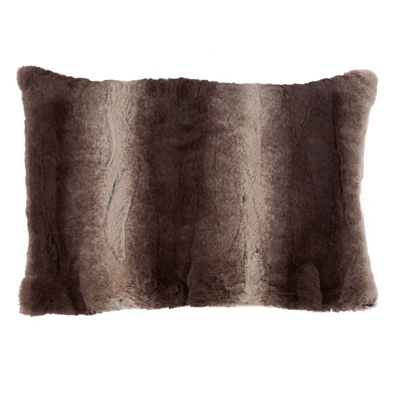 14"x20" Oversize Faux Fur Animal Print Poly Filled Lumbar Throw Pillow - Saro Lifestyle, 1 of 6