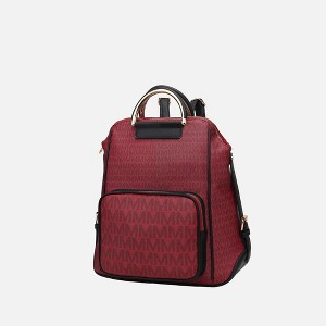 MKF Collection June Vegan Leather Travel Backpack M Logo Printed by Mia K - 1 of 4