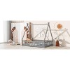 CAVINAS Twin Bed Frames, Tent-Shaped Twin Floor Bed with Guardrails, Slatted Platform Bed for Bedroom, Living Room - 2 of 4