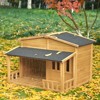 FURNIinspire Wooden Dog House, Outdoor & Indoor Dog Crate, Pet Kennel With Porch, Solid Wood, Weatherproof, Medium, Nature, 43.3"*37.4"*32" - 4 of 4
