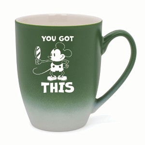 Elanze Designs You Got This Two Toned Ombre Matte 10 ounce New Bone China Coffee Tea Cup Mug, Black and White - 1 of 4