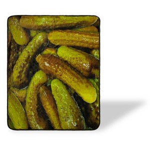 Just Funky Pickles Fleece Throw Blanket | Large Soft Throw Blanket | 60 x 45 Inches - 1 of 4