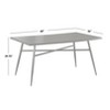 Milo Rectangular Wood with Metal Frame Dining Table Black/Espresso Brown - Buylateral: Scandinavian Style, Seats 6, Trestle Base - 4 of 4