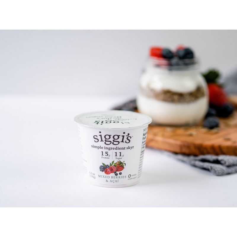 Siggi&#39;s Nonfat Acai &#38; Mixed Berries Icelandic-Style Skyr Yogurt - 5.3oz, 5 of 9