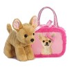 Aurora Fancy Pals 7" Pretty In Pink Chihuahua Pet Carrier Stuffed Animal - 3 of 3
