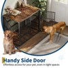 48" Indoor Dog Crate Furniture with Three Doors, Heavy-Duty Metal Frame and Sturdy Panels, Easy to Assemble, Suitable for Medium to Large Dogs, Black - 3 of 4
