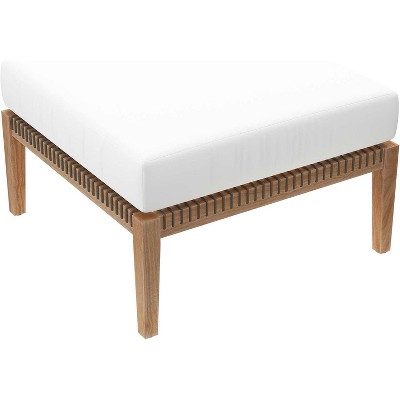 Modway Clearwater Outdoor Patio Teak Wood Ottoman
