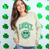 Simply Sage Market S.W.Smiley Lucky Vibes Smiley Sweatshirt - M - Dust - 2 of 4