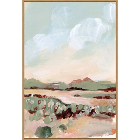 Abstract Canvas Fine Art Print - Malibu Canyon - Gallery Wrap Frame, Abstract 2024 Mixed Media Painting