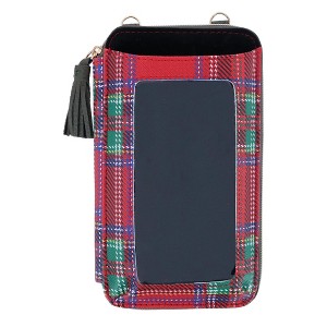 Buxton Women's Tartan Plaid Printed Vegan Leather Everywhere Wallet - 1 of 4