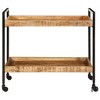 vidaXL Kitchen Trolley 31.5 In.x21.7 In.x27.6 In. Solid Rough Wood Mango - 2 of 4