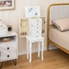 Tangkula Jewelry Cabinet Armoire Storage Box Chest Standing Organizer w/ Mirror - 2 of 4