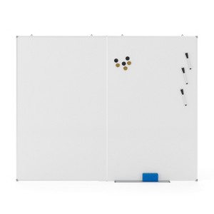 Flash Furniture HERCULES Commercial Whiteboard, Aluminum Magnetic Dry Erase Board with Wall Mount, Marker Tray, Eraser, 3 Markers, 6 Magnets - 1 of 4