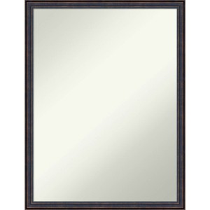 20" x 26" Non-Beveled Scoop Wood Bathroom Wall Mirror Dark Bronze - Amanti Art: Rectangle, Modern Style, Wall Mounted, Includes Hardware - 1 of 4