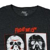 Seven Times Six Friday The 13th T-Shirt Men's Jason Voorhees Mask Short Sleeve Graphic Top Black - 3 of 3