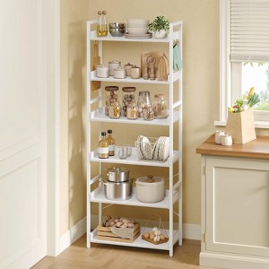 Greenstell Modern Style Bookshelf, Shelf Bookcase, High Bookshelf Corner Storage Organizer for Home Office Bedroom Kitchen Living Room - 1 of 4