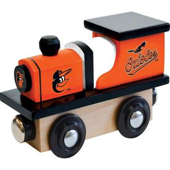 MasterPieces Officially Licensed MLB Baltimore Orioles Wooden Toy Train Engine For Kids